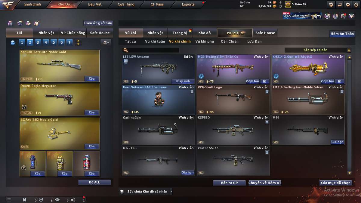 shop acc cf uy tin gia re
